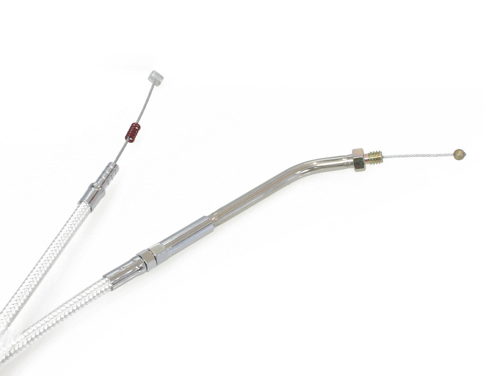 Magnum Shielding 38-1/2in. Idle Cable – Sterling Chromite. Fits Big Twin 1981-1988.