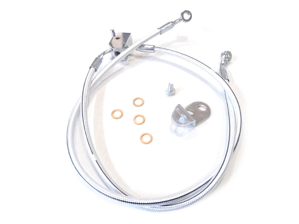 Magnum Shielding Rear Brake Line – Sterling Chromite. Fits FX Softail 2006 Models with 200 Tyre