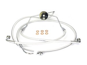 Magnum Shielding Lower Front Brake Line Assembley with T-Piece – Sterling Chromite. Fits Touring 2008-2013 with ABS & Dual Front Calipers. Magnum Shielding Lower Front Brake Line Assembley with T-Piece – Sterling Chromite. Fits Touring 2008-2013 with ABS & Dual Front Calipers.