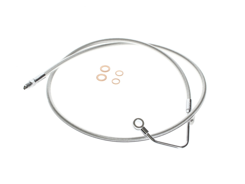 Magnum Shielding Mid Front Brake Line – Sterling Chromite. Fits Touring 2008-2013 with ABS.