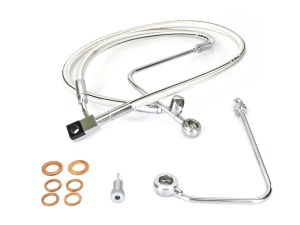 Magnum Shielding +4in. Over Length Lower Front Brake Line – Sterling Chromite. Fits FXST Softail 2011-2015 & Rocker 2011 Magnum Shielding +4in. Over Length Lower Front Brake Line – Sterling Chromite. Fits FXST Softail 2011-2015 & Rocker 2011