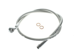Magnum Shielding 34in. Upper Front Brake Line with 10mm x 35 Degree Banjo – Sterling Chromite. Magnum Shielding 34in. Upper Front Brake Line with 10mm x 35 Degree Banjo – Sterling Chromite.