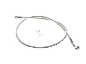 Magnum Shielding 36in. Upper Front Brake Line with 10mm x 35 Degree Banjo – Sterling Chromite. Magnum Shielding 36in. Upper Front Brake Line with 10mm x 35 Degree Banjo – Sterling Chromite.