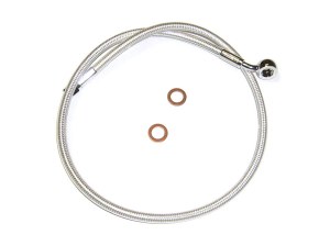 Magnum Shielding 22in. Upper Front Brake Line with 10mm x 180 Degree Banjo – Sterling Chromite. Magnum Shielding 22in. Upper Front Brake Line with 10mm x 180 Degree Banjo – Sterling Chromite.