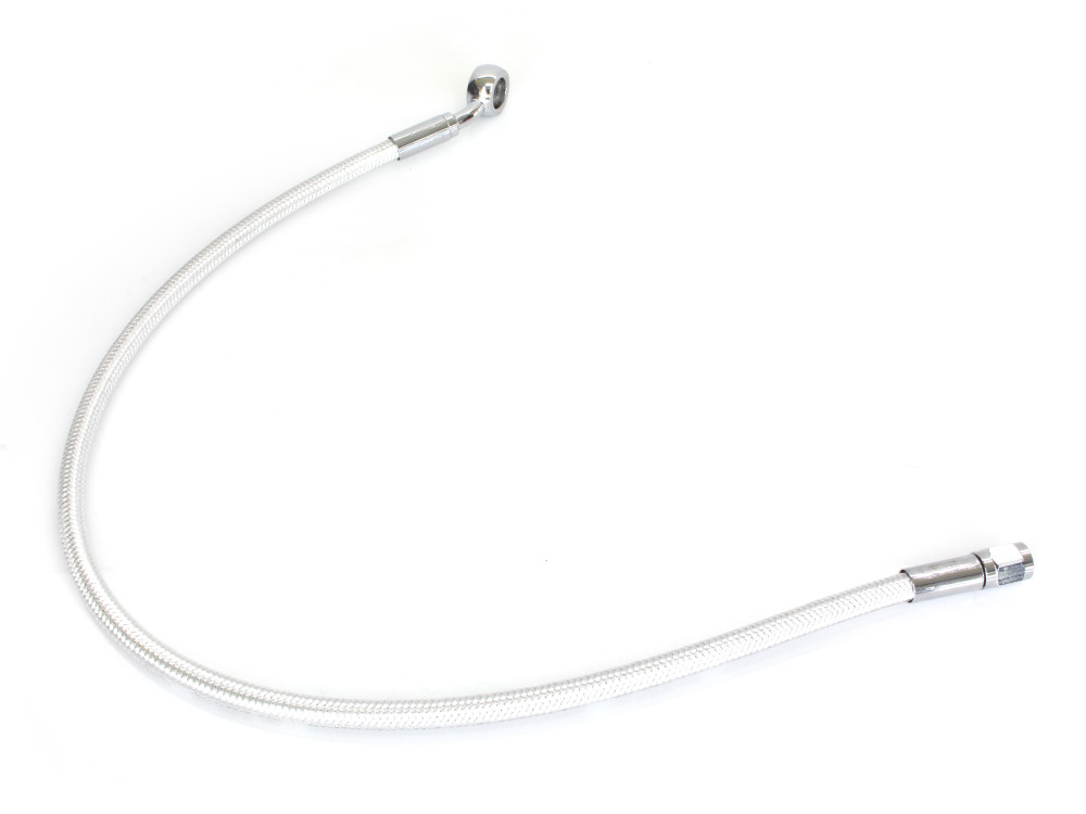 Magnum Shielding 22in. Upper Front Brake Line with 12mm x 35 Degree Banjo – Sterling Chromite.