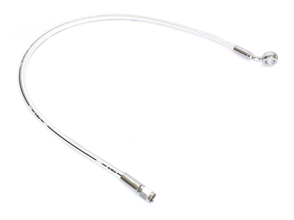 Magnum Shielding 26in. Upper Front Brake Line with 12mm x 35 Degree Banjo – Sterling Chromite.