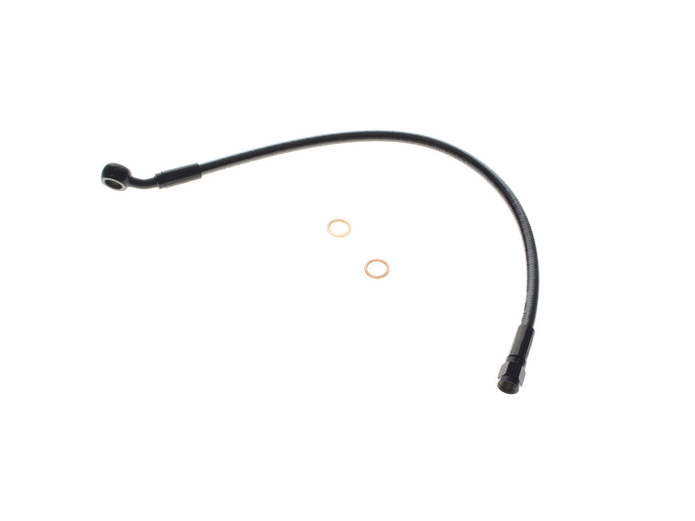 Magnum Shielding 15in. Upper Front Brake Line with 10mm x 35 Degree Banjo – Black Pearl.
