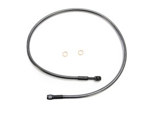 Magnum Shielding 34in. Upper Front Brake Line with 10mm x 180 Degree Banjo – Black Pearl. Magnum Shielding 34in. Upper Front Brake Line with 10mm x 180 Degree Banjo – Black Pearl.