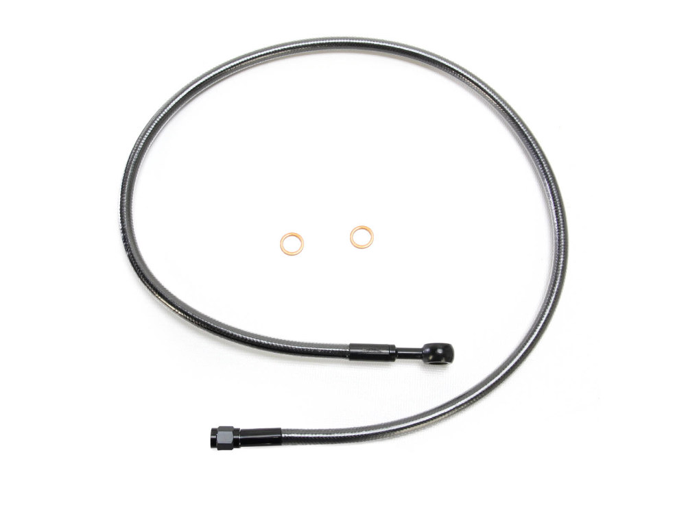 Magnum Shielding 34in. Upper Front Brake Line with 10mm x 180 Degree Banjo – Black Pearl.