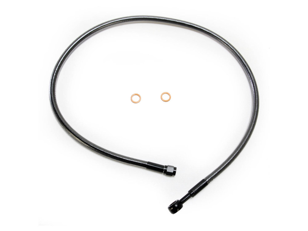 Magnum Shielding 32in. Upper Front Brake Line with 10mm x 180 Degree Banjo – Black Pearl.