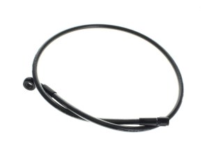 Magnum Shielding 34in. Upper Front Brake Line with 7/16in. x 35 Degree Banjo – Black Pearl.  Magnum Shielding 34in. Upper Front Brake Line with 7/16in. x 35 Degree Banjo – Black Pearl.
