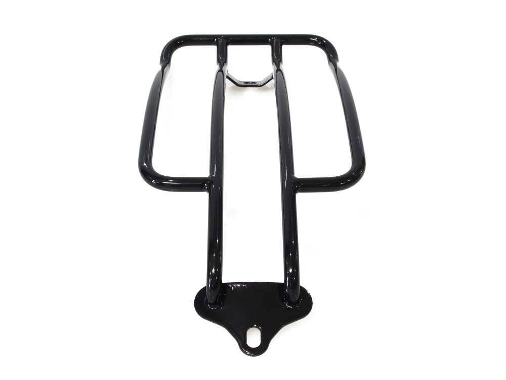 Motherwell Products Solo Seat Luggage Rack – Gloss Black. Fits Street Bob 2018up & Standard 2020up.
