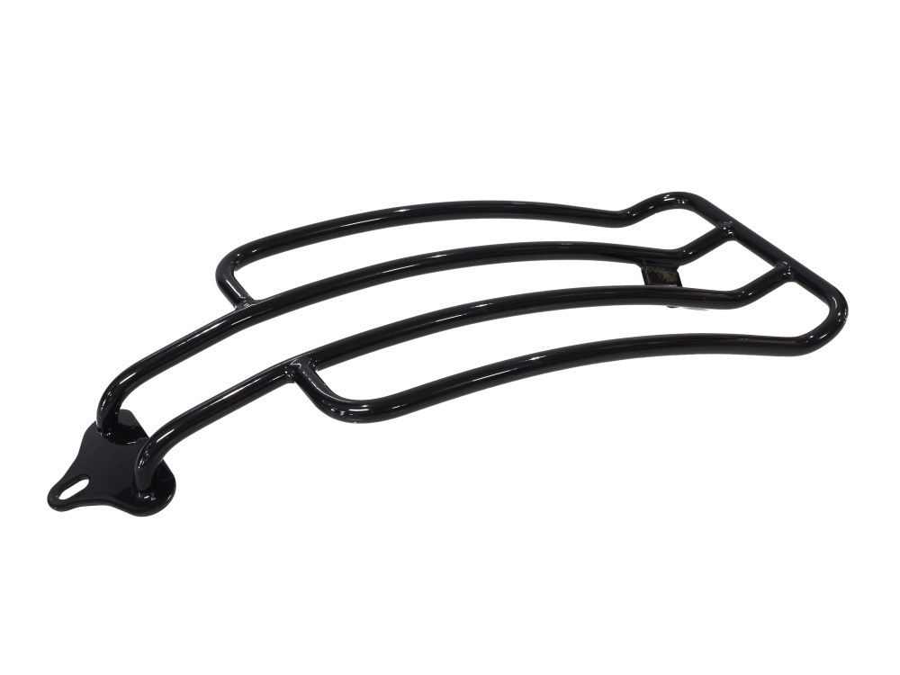 Motherwell Products Solo Seat Luggage Rack – Gloss Black. Fits Street Bob 2018up & Standard 2020up.