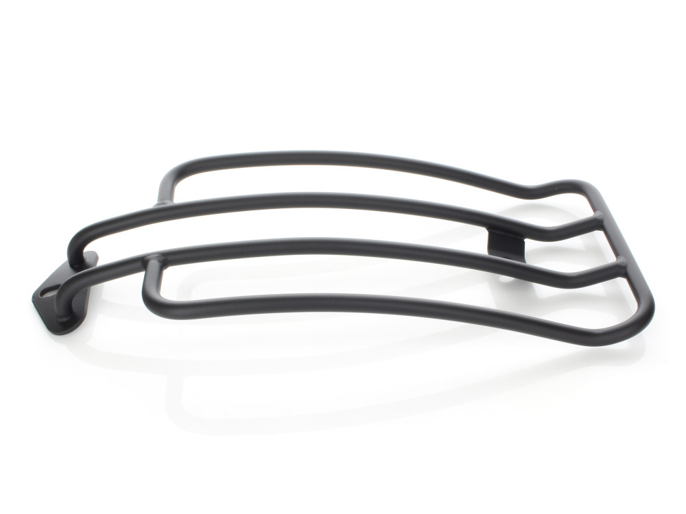 Motherwell Products Solo Seat Luggage Rack – Matte Black. Fits Softail Slim 2012-2017 & Blackline 2011-2013.