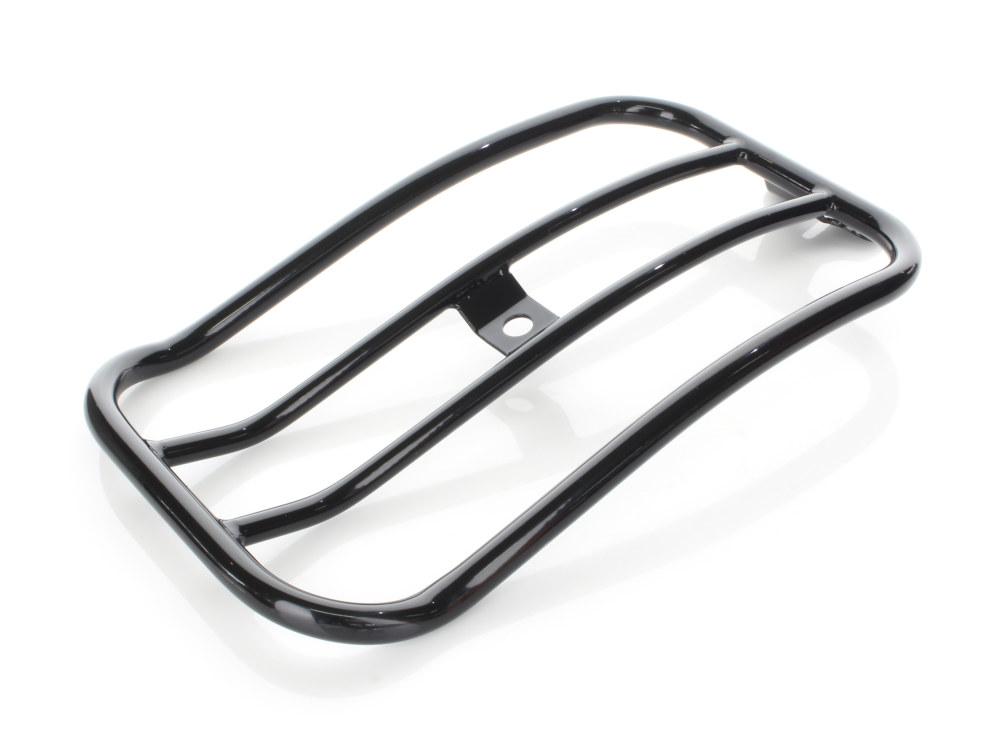 Motherwell Products Solo Seat Luggage Rack – Gloss Black. Fits Dyna Low Rider ‘S’ 2016-2017 & Low Rider ‘S’ 2020up