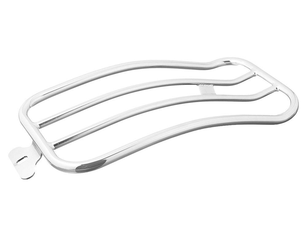 Motherwell Products Solo Seat Luggage Rack – Chrome. Fits most Dyna 2006-2017.