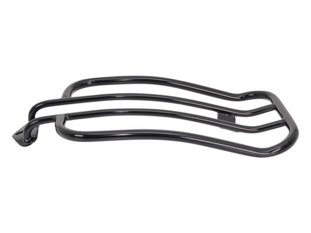 Motherwell Products Solo Seat Luggage Rack – Gloss Black. Fits most Dyna 2006-2017.