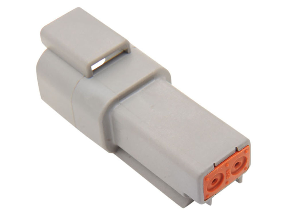 Namz Custom Cycle Products 2-Wire Deutsch Receptacle with Wedgelock – Grey.