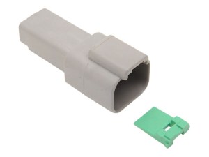 Deutsch Receptacle; 2-Wire Grey Deutsch Receptacle; 2-Wire Grey