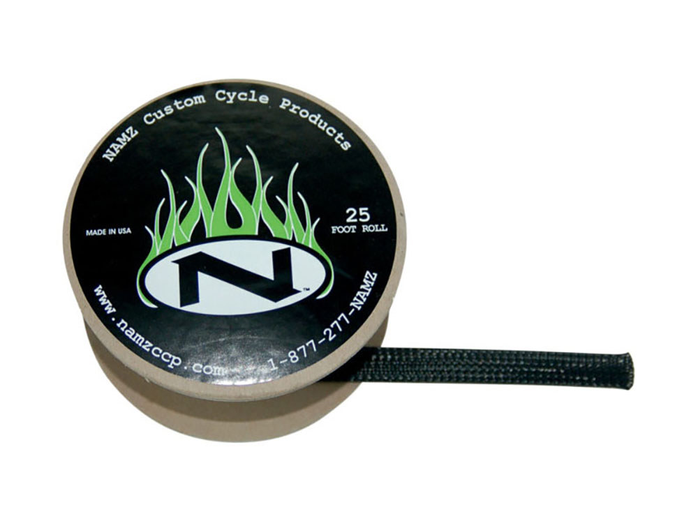 Namz Custom Cycle Products 1/4in. Flex Sleeving – Black.