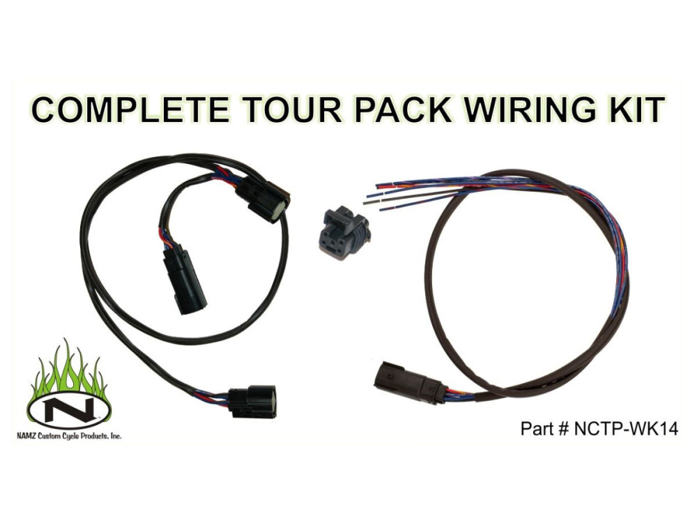 Namz Custom Cycle Products Tour Pack Wiring Installation Kit with Quick-Disconnect. Fits Street Glide & Road Glide Models 2014-2023