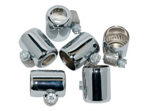 Namz Custom Cycle Products 3/8in. Hose Clamp Ends – Chrome. Pack of 6 Namz Custom Cycle Products 3/8in. Hose Clamp Ends – Chrome. Pack of 6