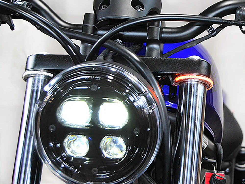 New Rage Cycles 360 degrees Front Turn Signal with Clear Lens. Fits Honda CMX / Rebel 500cc 2017up