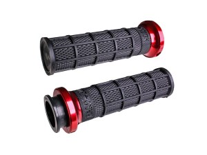 ODI Grips & Bars Hart-Luck Full Waffle Lock-On Handgrips – Red. Fits Indian Touring 2018up. ODI Grips & Bars Hart-Luck Full Waffle Lock-On Handgrips – Red. Fits Indian Touring 2018up.
