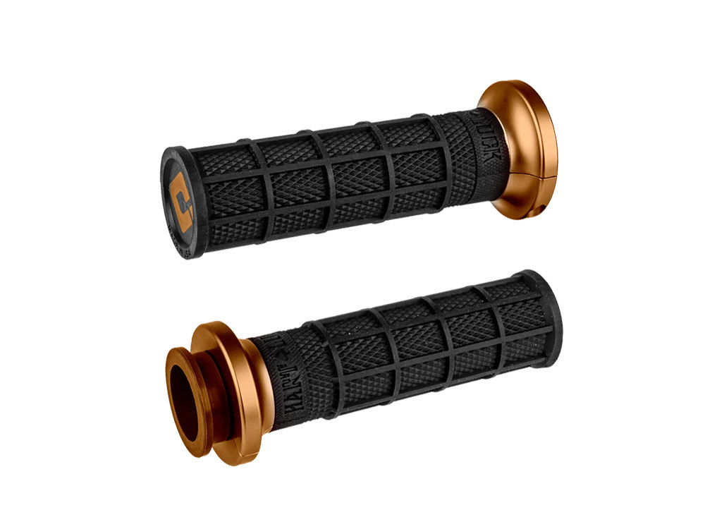 ODI Grips & Bars Hart-Luck Full Waffle Lock-On Handgrips – Bronze. Fits Indian Touring 2018up.
