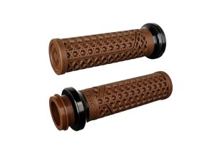 ODI Grips & Bars Vans Signature Lock-On Handgrips – Brown/Black. Fits Big Twin 2008-2024 with Throttle-by-Wire ODI Grips & Bars Vans Signature Lock-On Handgrips – Brown/Black. Fits Big Twin 2008-2024 with Throttle-by-Wire
