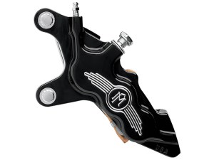 Performance Machine Left Hand Front 6 Piston Caliper – Black Contrast Cut. Fits most Big Twin 1984-1999 & Sportster 1984-1999 Models with 11.5in. Disc Rotor. Performance Machine Left Hand Front 6 Piston Caliper – Black Contrast Cut. Fits most Big Twin 1984-1999 & Sportster 1984-1999 Models with 11.5in. Disc Rotor.