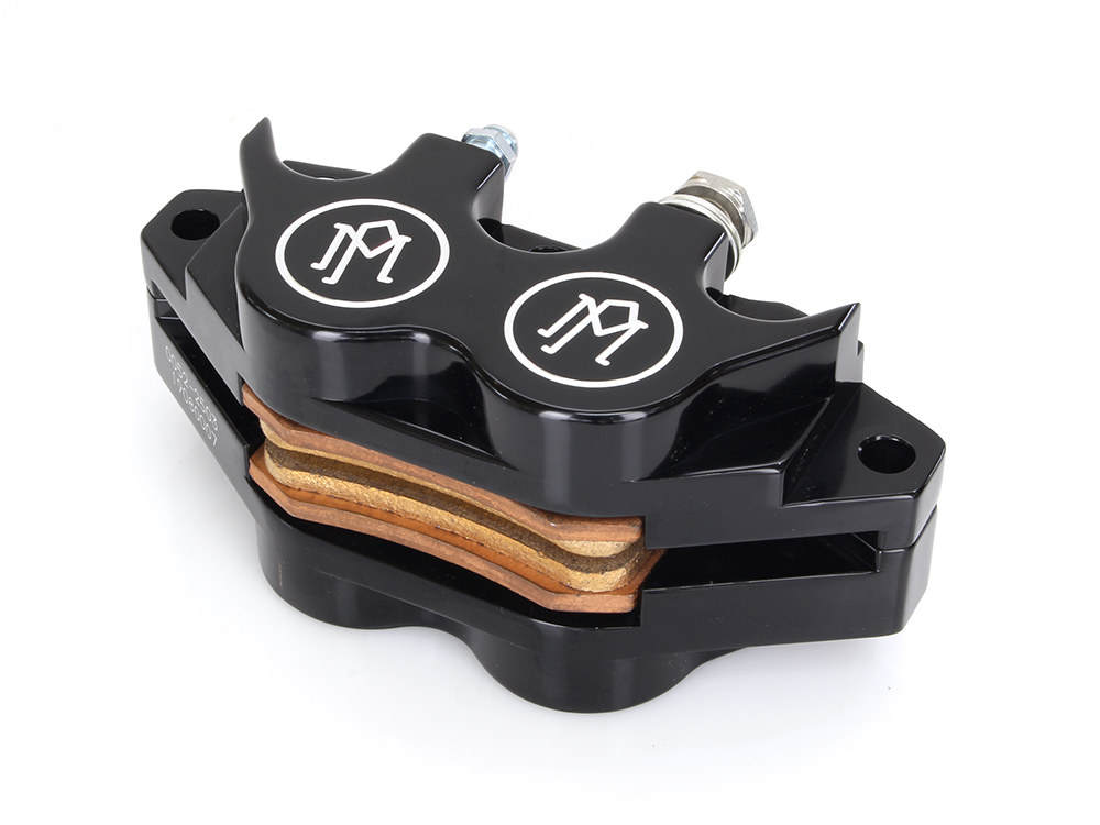 Performance Machine Universal 4 Piston Caliper – Black Contrast Cut.