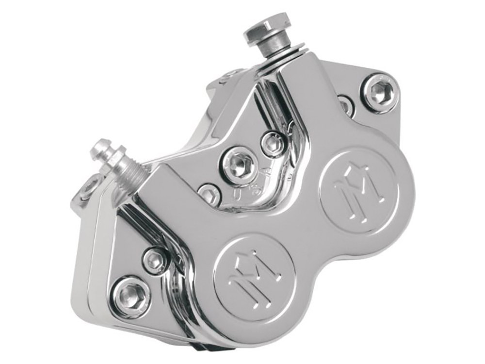 Performance Machine Right Hand Front 4 Piston Caliper – Chrome. Fits FXSTS Springer Softail.