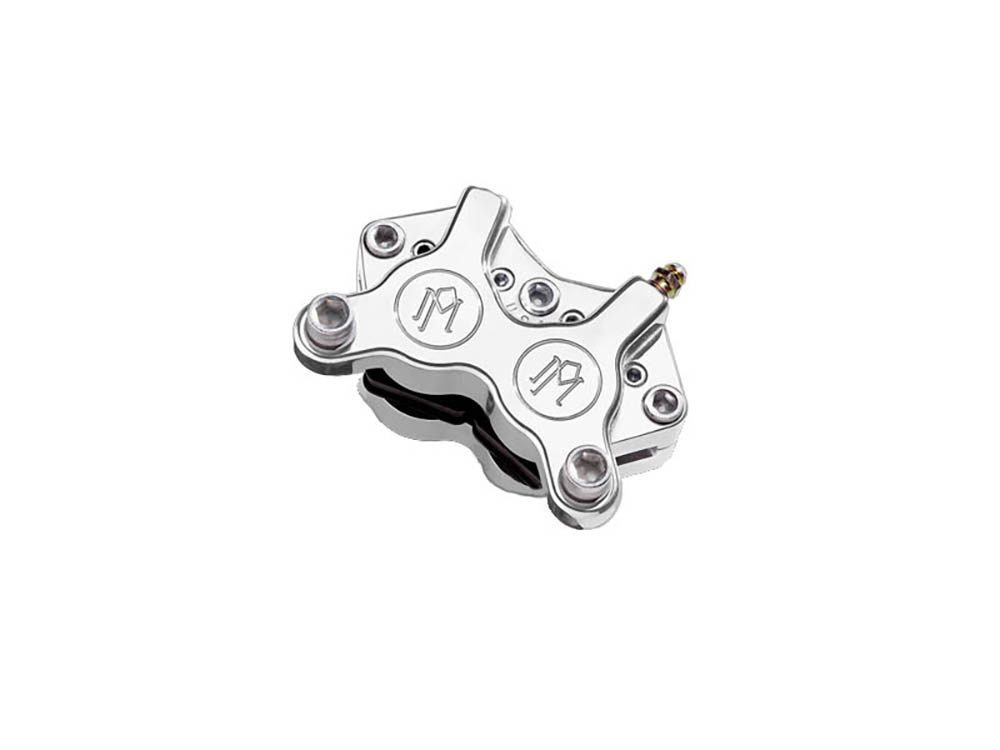 Performance Machine Universal 4 Piston Caliper – Chrome. Fits H-D with 11.5in. Disc Rotor.