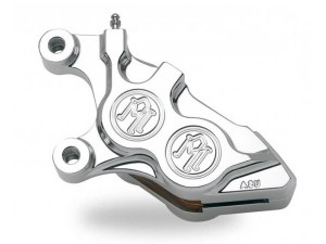 Performance Machine Left Hand Front 4 Piston Caliper – Chrome. Fits Softail 2000-2014, Dyna 2000-2017, Touring 2000-2007 & Sportster 2000-2007 Models with 11.5in. Disc Rotor. Performance Machine Left Hand Front 4 Piston Caliper – Chrome. Fits Softail 2000-2014, Dyna 2000-2017, Touring 2000-2007 & Sportster 2000-2007 Models with 11.5in. Disc Rotor.