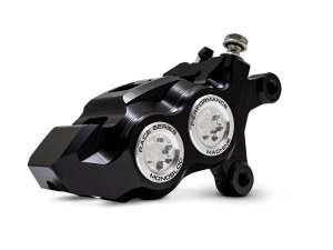 Performance Machine Right Hand Front 4 Piston Race Series Caliper – Black & Chrome. Fits Softail 2015up, V-Rod 2006-2017, Touring Most 2008-2024 & Sportster 2014-2021 Performance Machine Right Hand Front 4 Piston Race Series Caliper – Black & Chrome. Fits Softail 2015up, V-Rod 2006-2017, Touring Most 2008-2024 & Sportster 2014-2021
