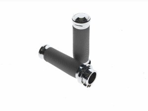 Performance Machine Contour Handgrips – Chrome. Fits H-D with Throttle Cable. Performance Machine Contour Handgrips – Chrome. Fits H-D with Throttle Cable.