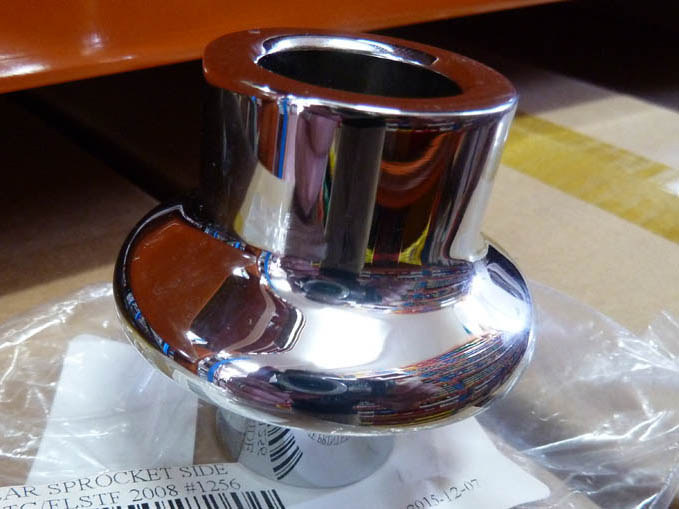 Performance Machine Axle Spacer – Chrome. Used with Performance Machine Pulleys fits on Pulley Side.