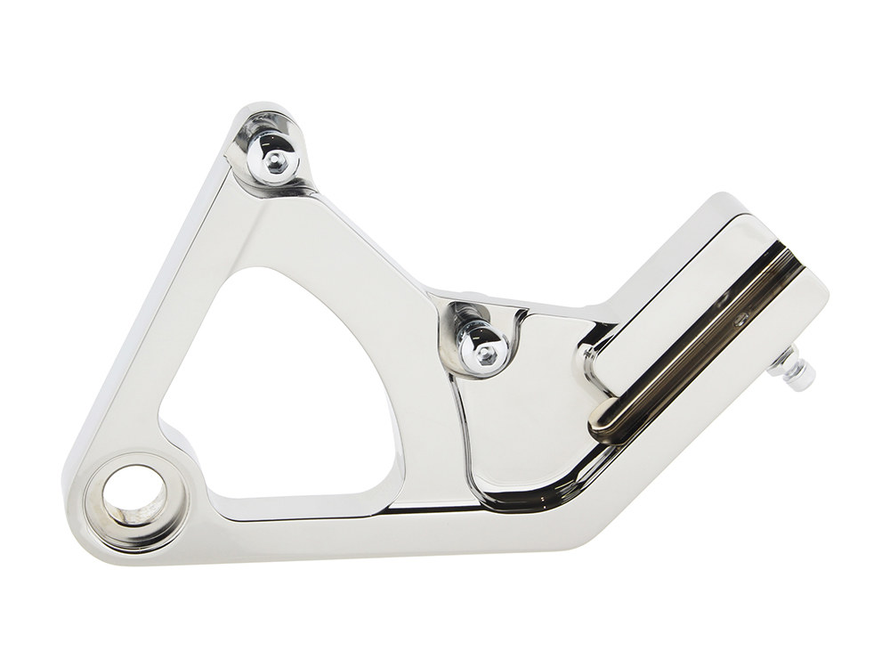 Performance Machine Right Hand Rear Caliper Mount – Chrome. Fits Softail 1987-1999.