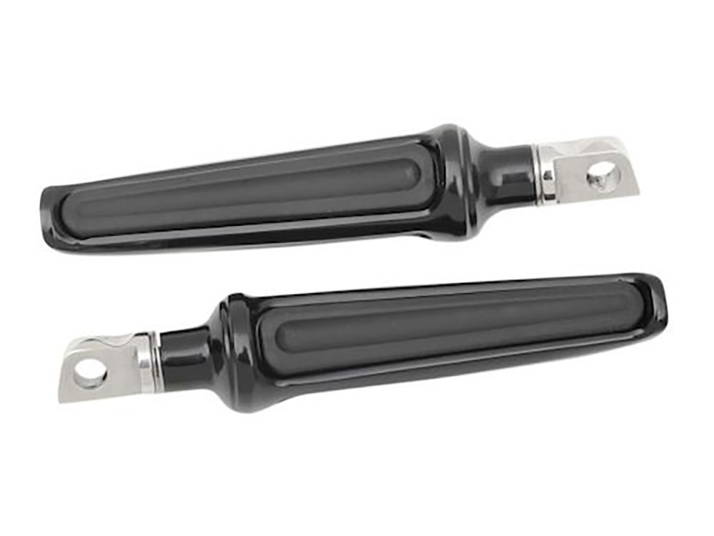 Performance Machine Contour Footpegs with Universal Male Mount – Black.
