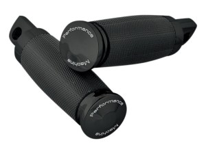 Performance Machine Contour Rubber Wrapped Footpegs – Black. Performance Machine Contour Rubber Wrapped Footpegs – Black.