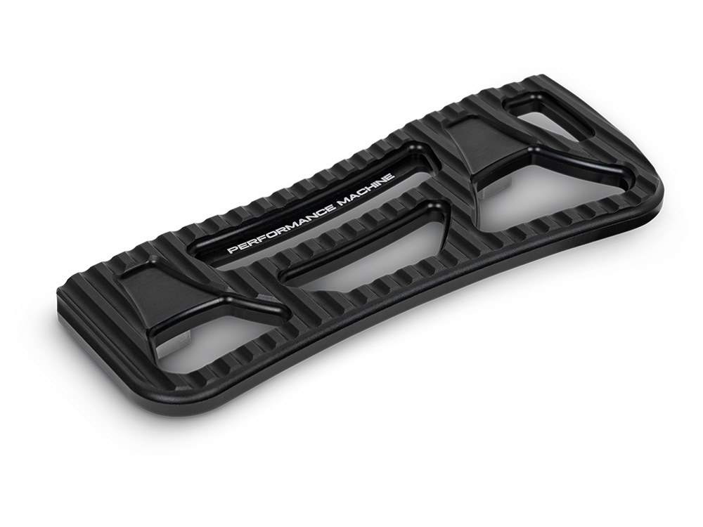 Performance Machine Drifter Front FloorBoards – Black. Fits Touring 1980up, FL Softail 1986-2017 & Dyna Switchback 2012-2016