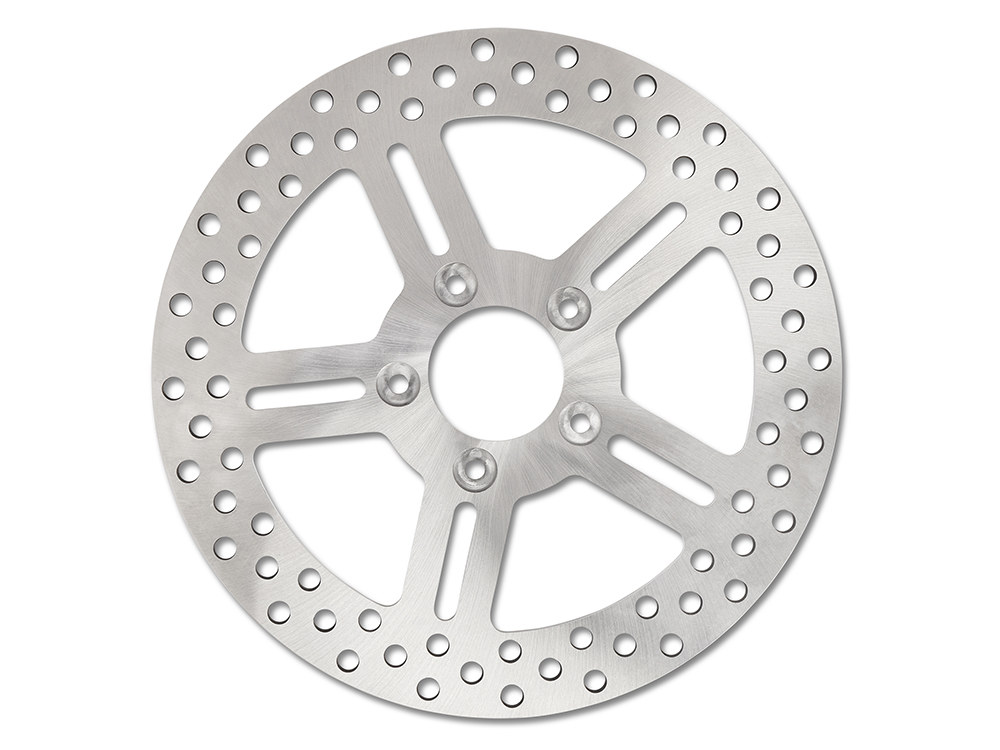 Performance Machine 11.5in. Front Classic 5 Spoke Stainless Steel Disc Rotor. Fits Most Big Twin 2000-2014 & Sportster 2000-2013.