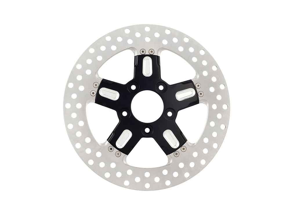 Performance Machine 11.5in. Rear Formula Disc Rotor – Black Contrast Cut Platinum. Fits H-D 1981up with 11-1/2in. Disc Rotor.