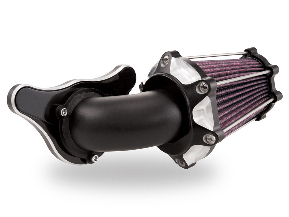 Performance Machine FastAir Air Cleaner Kit – Black Contrast Cut. Fits Big Twin 1993-2017 with CV Carb or Cable Operated Delphi EFI