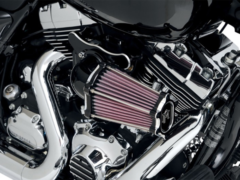 Performance Machine FastAir Air Cleaner Kit – Black Contrast Cut. Fits Big Twin 1993-2017 with CV Carb or Cable Operated Delphi EFI