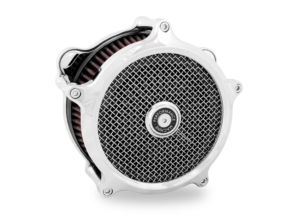 Performance Machine Super Gas Air Cleaner Kit -Chrome. Fits Touring 2017-2024 & Softail 2018-2024