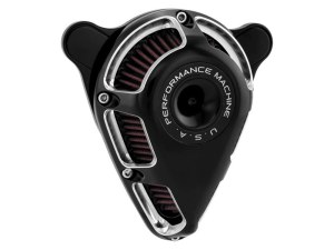 Performance Machine Jet Air Cleaner Kit – Black Contrast Cut. Fits Touring 2017-2024 & Softail 2018-2024 Performance Machine Jet Air Cleaner Kit – Black Contrast Cut. Fits Touring 2017-2024 & Softail 2018-2024