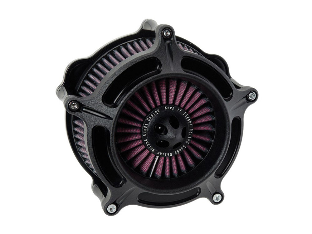 Roland Sands Design Turbine Air Cleaner Kit – Black Ops. Fits Touring 2017-2024 & Softail 2018-2024
