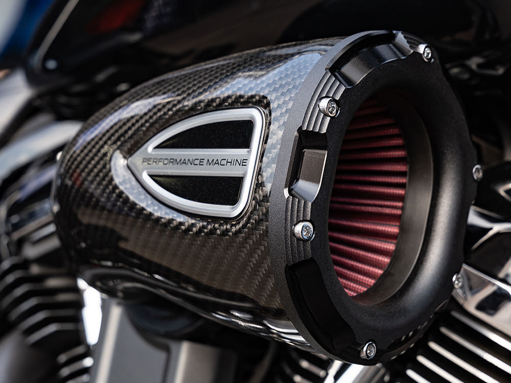 Performance Machine C4 Series Air Cleaner Kit – Carbon Fiber. Fits Touring 2017-2024 & Softail 2018-2024
